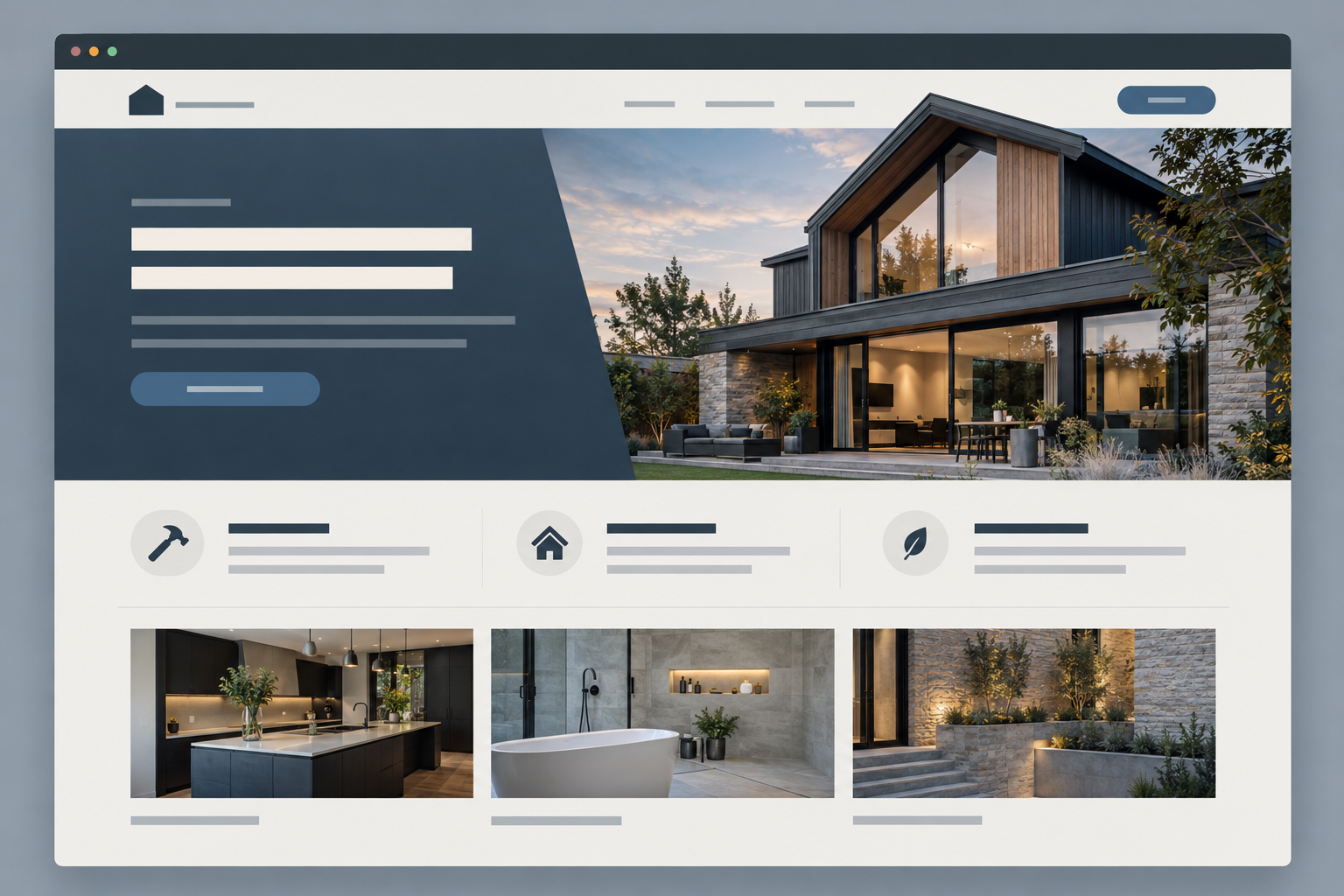 Original concept preview for a building and renovation website